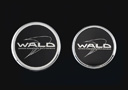 WALDメタルフードバッジB クロームｘブラック