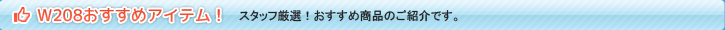 スリーポイントW208用おすすめアイテム！
