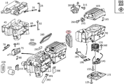 W202用エアコンフィルター組図